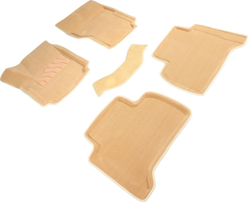 Коврики Seintex 3D ворсовые для салона Volkswagen Amarok (не подходят для комплектации с пластиковым полом) 2010-2026 Бежевые. Артикул 84774