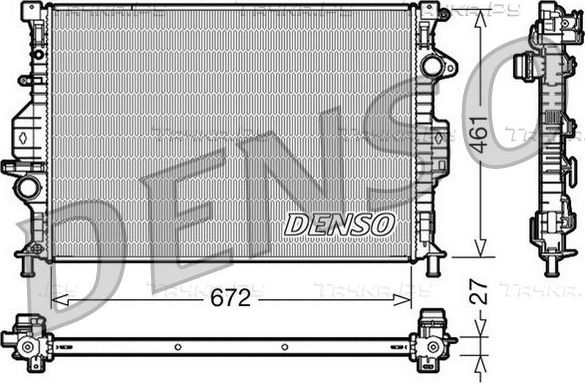 Радиатор охлаждения двигателя Denso (алюминий) для Ford Focus III 2010-2019. Артикул DRM10069