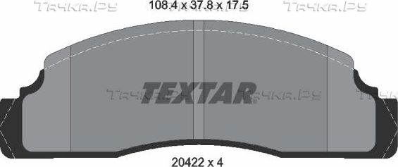 Тормозные колодки Textar. Артикул 2042202