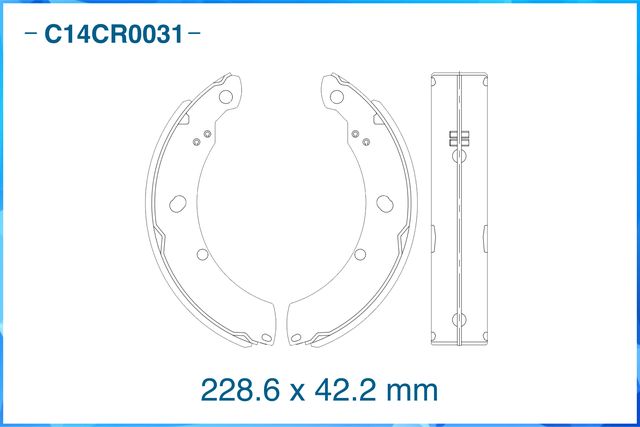 Колодки задние (Cworks). Артикул C14CR0031