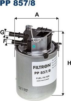 Топливный фильтр Filtron. Артикул PP 857/8