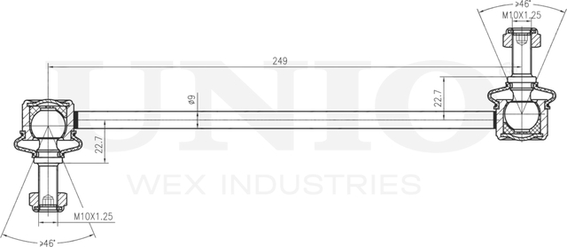 Тяга/стойка стабилизатора (Unio). Артикул SSP-50042