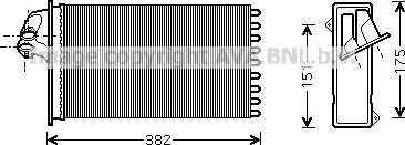 Радиатор отопителя (печки) AVA. Артикул MSA6355