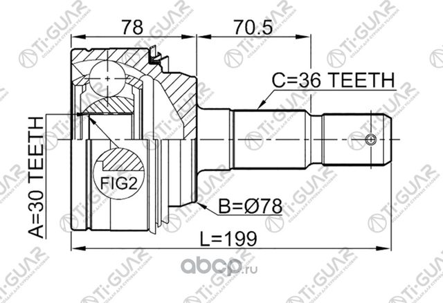 Шрус (TI-Guar). Артикул TG95106