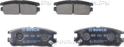 Тормозные колодки Bosch (Low-Metallic) задние для Isuzu Trooper II 1992-1998. Артикул 0 986 424 367