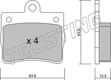 Тормозные колодки Trusting. Артикул 264.0