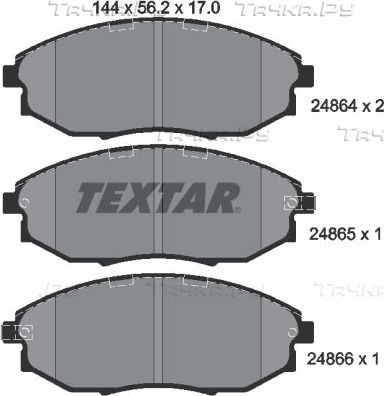 Тормозные колодки Textar. Артикул 2486401