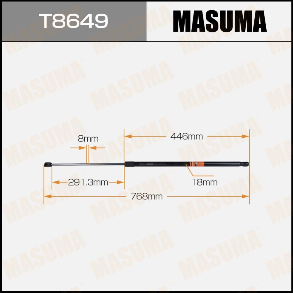 Упор газовый капота MASUMA, L=768mm (1/40). Артикул T8649