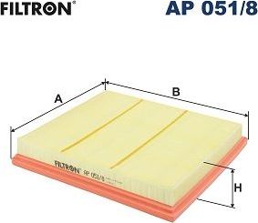 Воздушный фильтр Filtron. Артикул AP 051/8