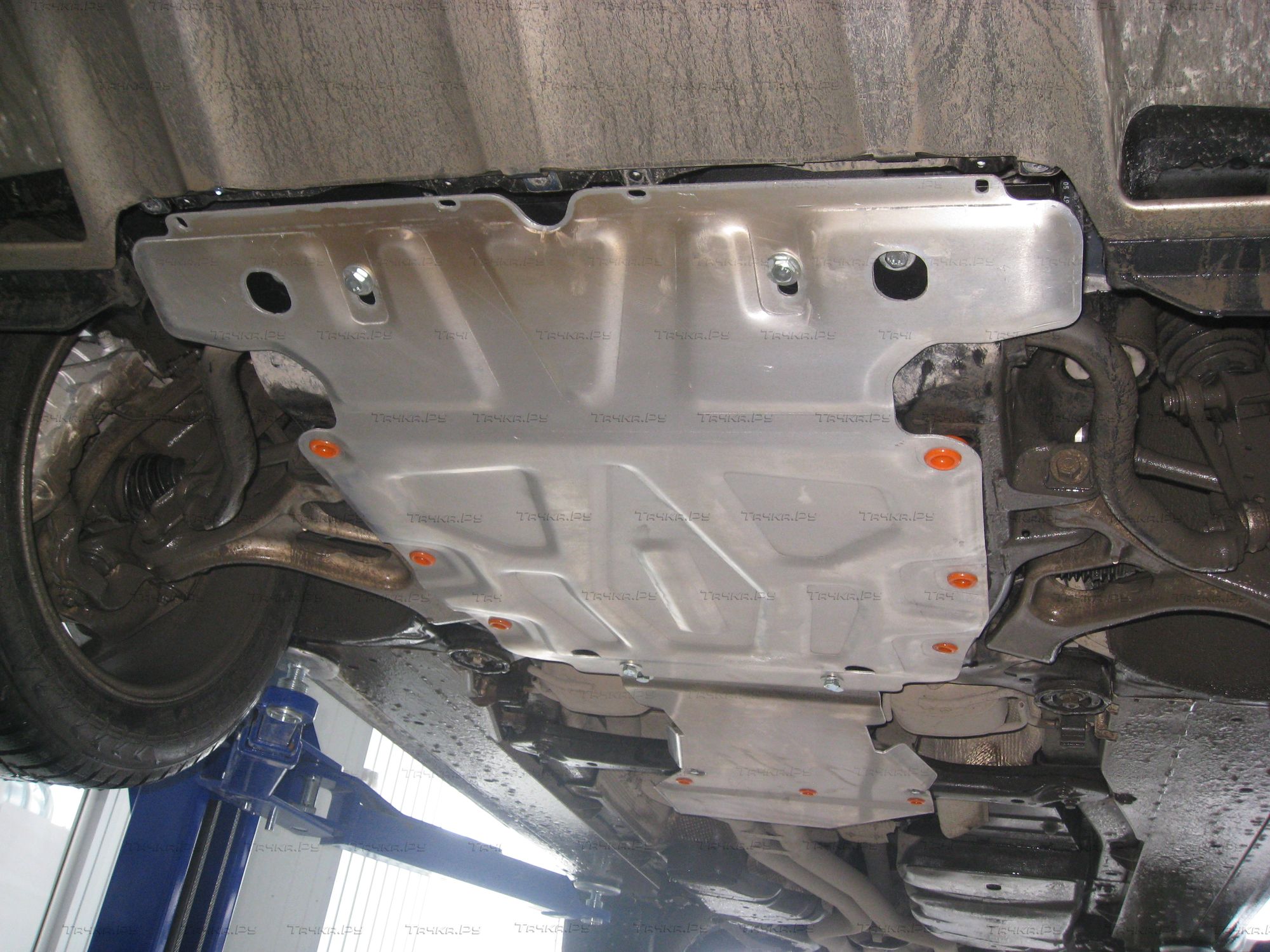 Защита алюминиевая Alfeco для картера Porsche Cayenne I 2002-2010. Артикул ALF.50.01al