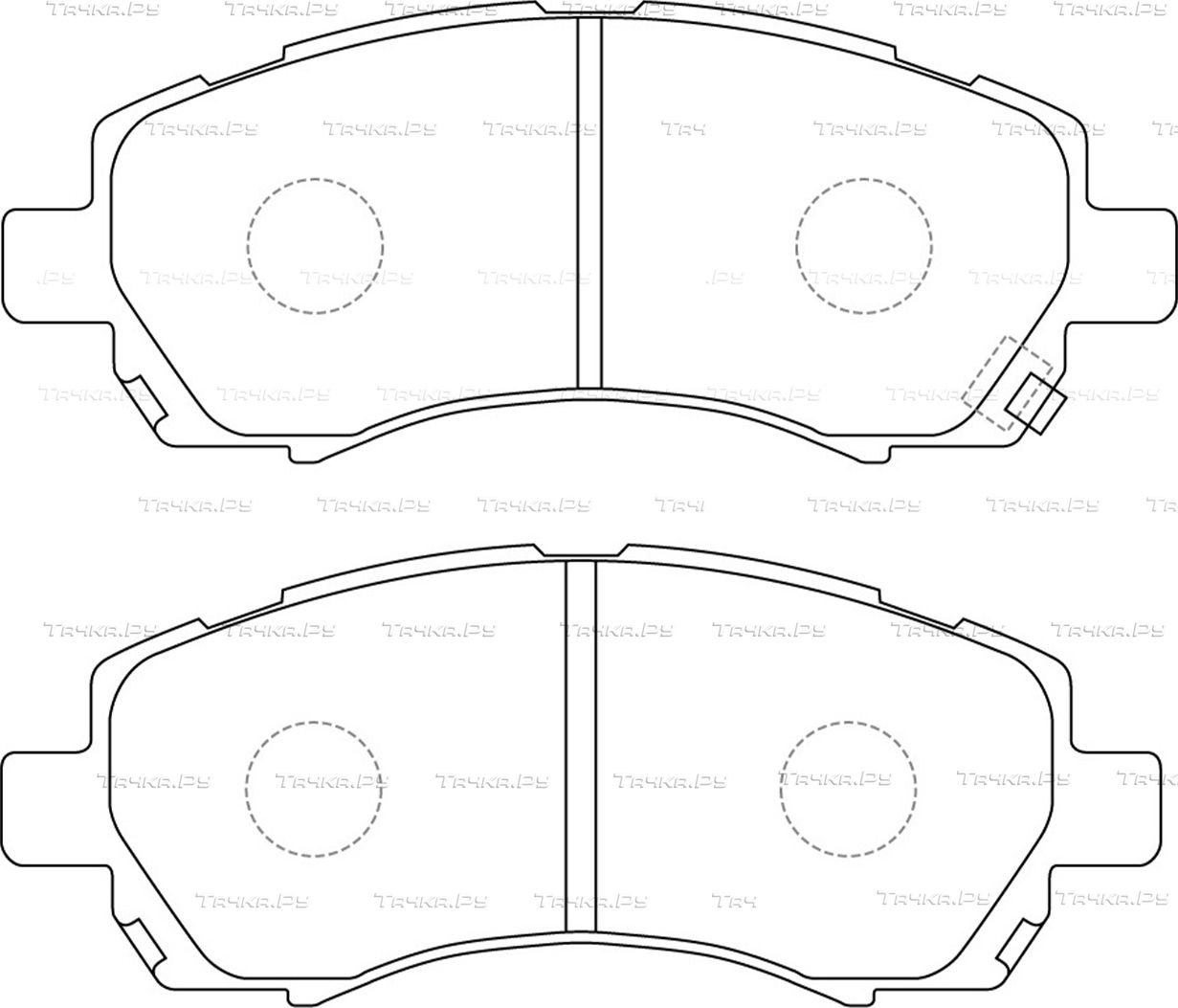 Тормозные колодки NiBK передние для Subaru Impreza II 2000-2009. Артикул PN7398