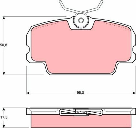 Тормозные колодки TRW передние для Saab 900 I 1982-1994. Артикул GDB434