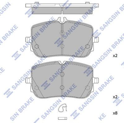 Тормозные колодки Sangsin Hi-Q. Артикул SP4336