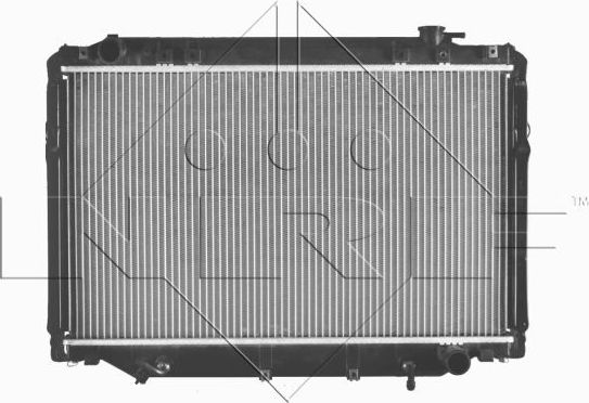 Радиатор охлаждения двигателя NRF (алюминий) для Toyota Land Cruiser 80 1992-1997. Артикул 596712