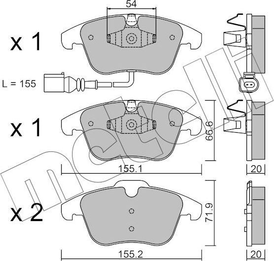 Тормозные колодки Metelli. Артикул 22-0675-1