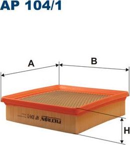 Воздушный фильтр Filtron для Honda CR-V I 1995-2002. Артикул AP 104/1