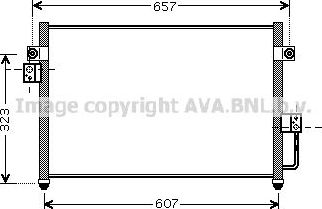 Радиатор кондиционера (конденсатор) AVA (алюминий). Артикул HY5134
