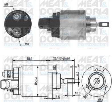 Втягивающее реле стартера Meat & Doria для Ford Galaxy I 1995-2000. Артикул 46004
