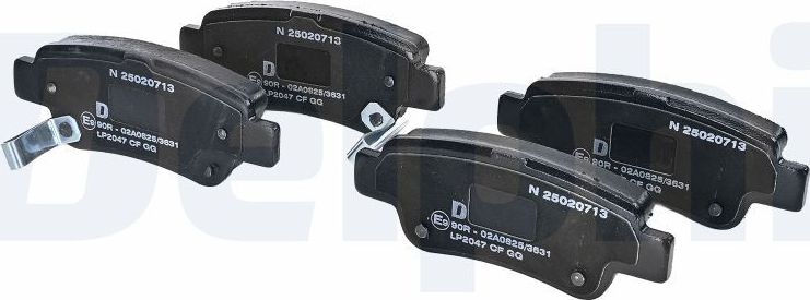 Тормозные колодки Delphi (Low-Metallic). Артикул LP2047