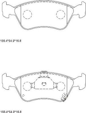 Тормозные колодки Asimco. Артикул KD2797