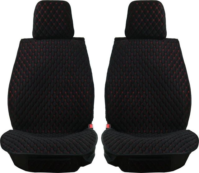 Накидки Seintex каркасные Classic Ultra на сидения, цвет Черный/красная строчка. Артикул 317683