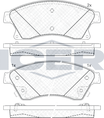 Тормозные колодки Icer. Артикул 181942-202