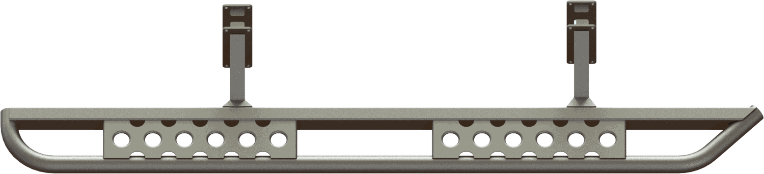 Силовые пороги STC для Nissan Navara D40 2004-2015 раздельные ступени. Артикул STC-NNA/04-S-C2