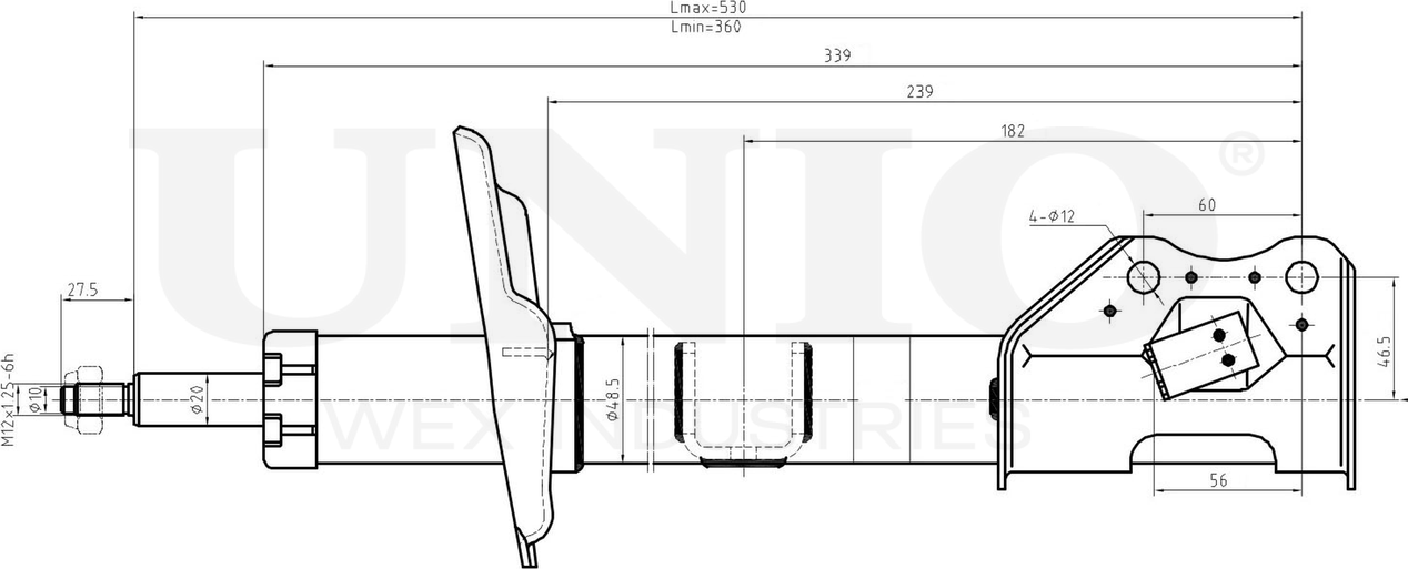 Амортизатор подвески (Unio). Артикул SAB-10305
