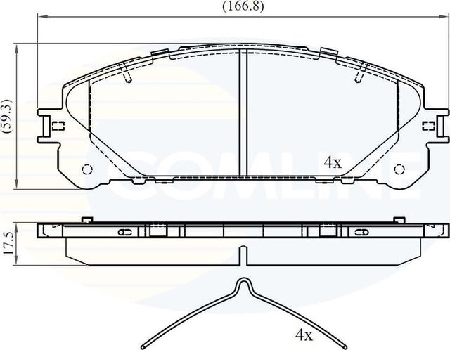 Тормозные колодки Comline Comline передние для Lexus RX IV 2015-2026. Артикул CBP02267