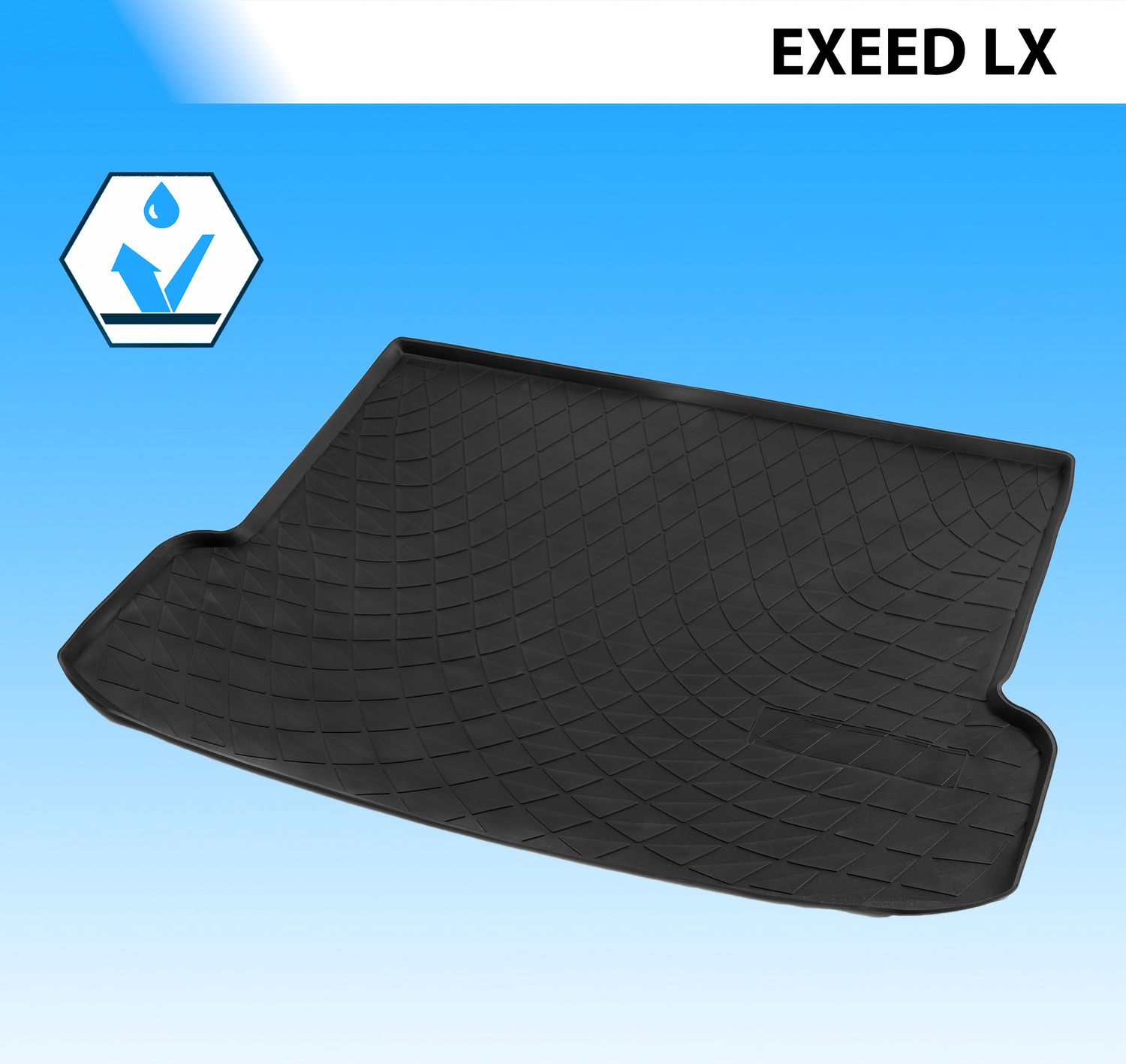 Коврик Rival в багажник для Exeed LX 2017-2026. Артикул 10910002