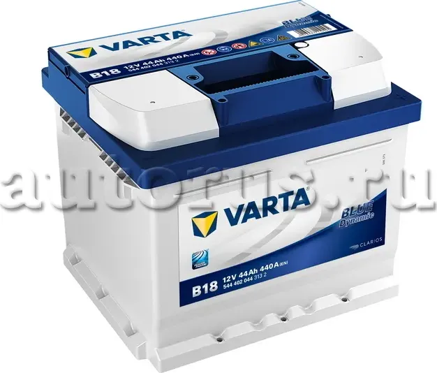 АКБ 44Ah 440A 207x175x175 о.п. (-+) BLUE DYNAMIC (Varta) Varta. Артикул 544402044