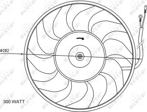 Вентилятор радиатора двигателя NRF. Артикул 47072