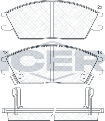 Тормозные колодки Icer. Артикул 180887