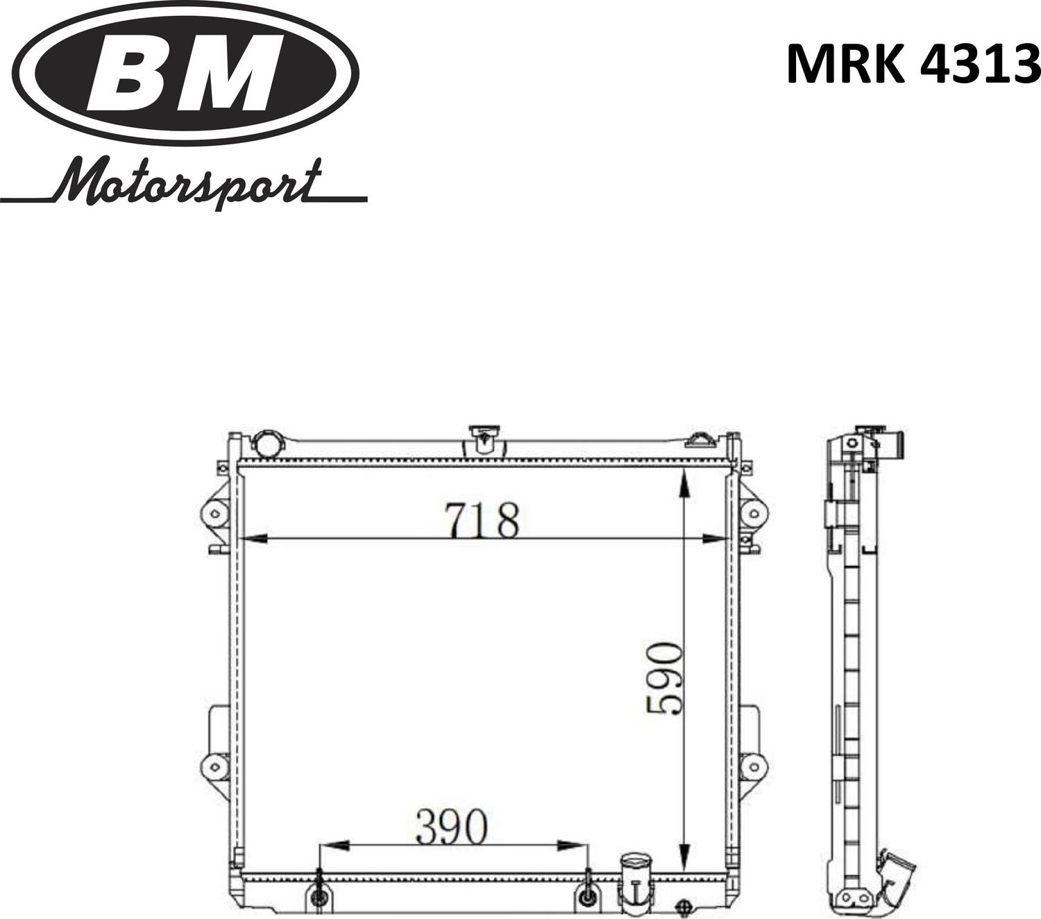 Радиатор двигателя TOYOTA LAND CRUISER 200 (07-)/LX 570 (07-) AT/ AC + (BM). Артикул MRK4313