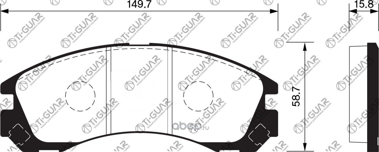 Тормозные колодки (TI-Guar). Артикул TG313C