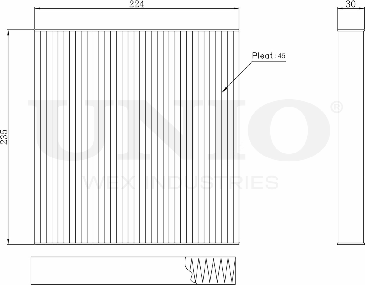 Фильтр салона (Unio). Артикул FLT-40017