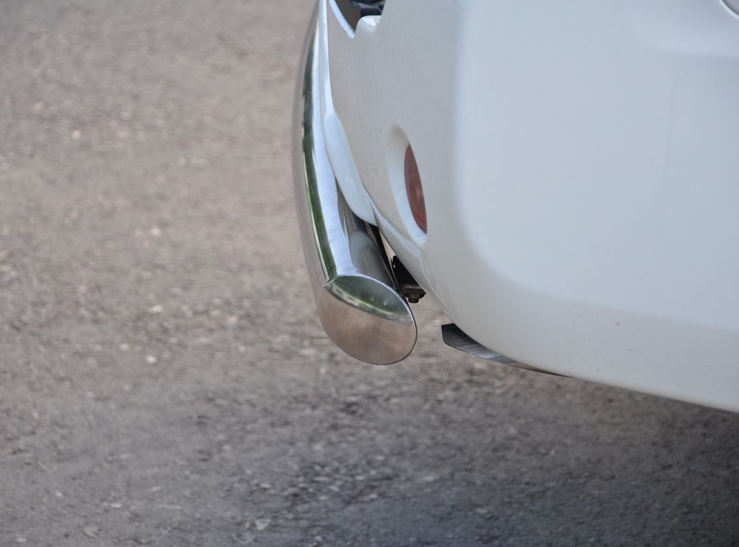 Защита RusStal заднего бампера d76 (дуга) для Nissan Pathfinder R51 2010-2012. Артикул NNZ-000354