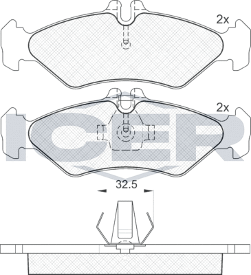 Тормозные колодки Icer. Артикул 141102-046