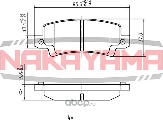 Колодки тормозные дисковые задние TOYOTA COROLLA 00-02 COROLLA (Nakayama). Артикул HP8439NY