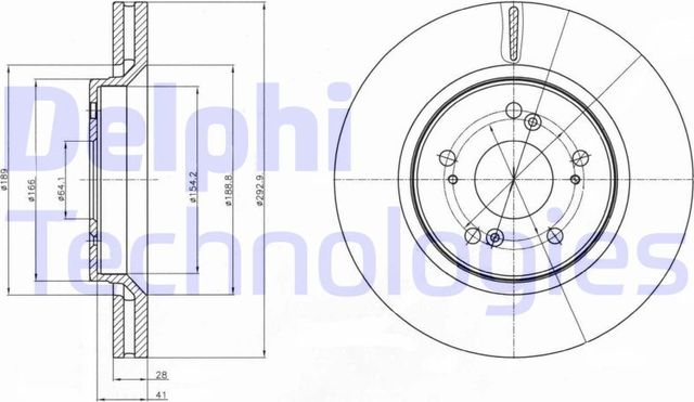 Тормозной диск Delphi. Артикул BG4250C