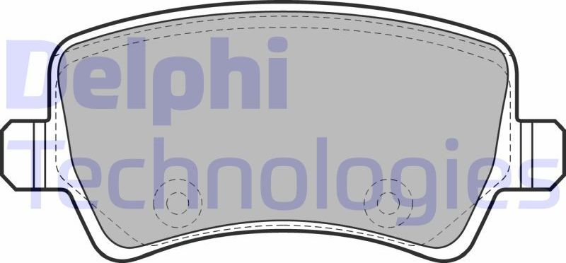 Тормозные колодки Delphi (Low-Metallic) задние для Volvo V70 III 2007-2016. Артикул LP2008