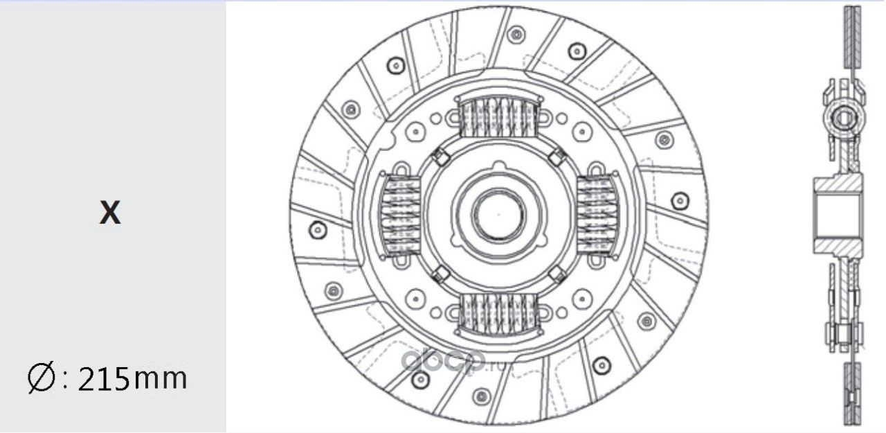 Диск сцепления (Valeo) Valeo. Артикул MB12