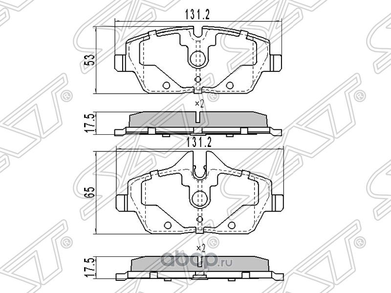 Колодки тормозные передние BMW 1 E81E82E87E88 0 (SAT). Артикул ST34112288854