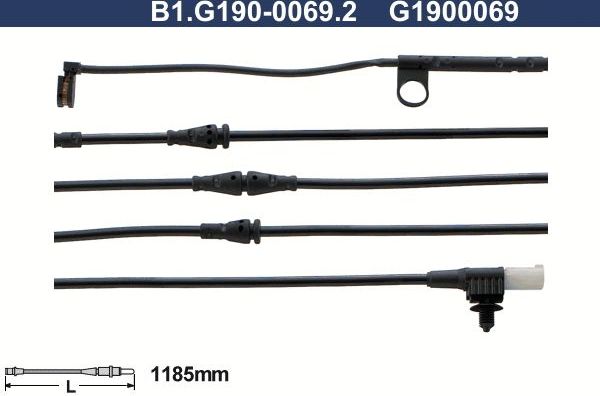 Датчик износа тормозных колодок  Galfer. Артикул B1.G190-0069.2