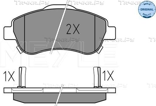 Тормозные колодки Meyle Original. Артикул 025 246 3819/W