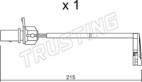 Датчик износа тормозных колодок  Trusting. Артикул SU.291