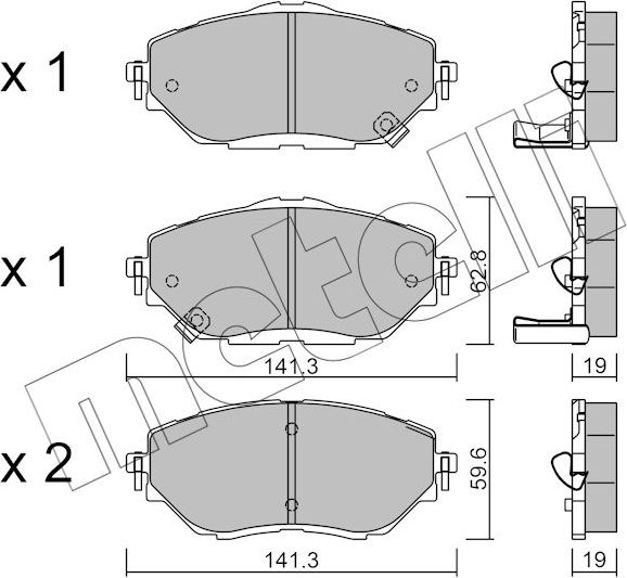 Тормозные колодки Metelli. Артикул 22-1088-0