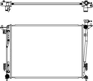Радиатор охлаждения двигателя Sakura для Kia Sportage III 2010-2016. Артикул 3221-8506