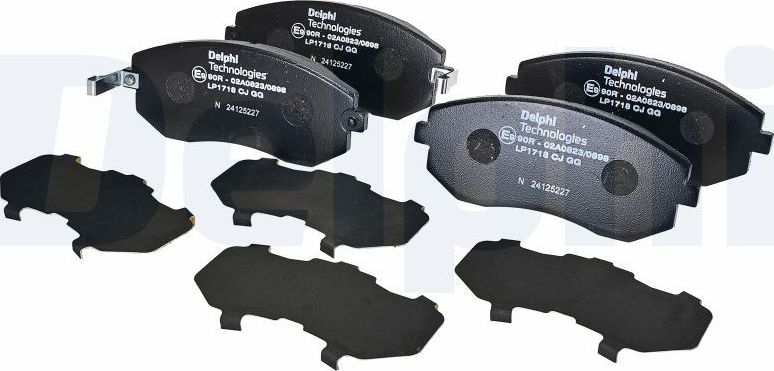 Тормозные колодки Delphi (Low-Metallic) передние для Subaru Impreza III 2008-2014. Артикул LP1718