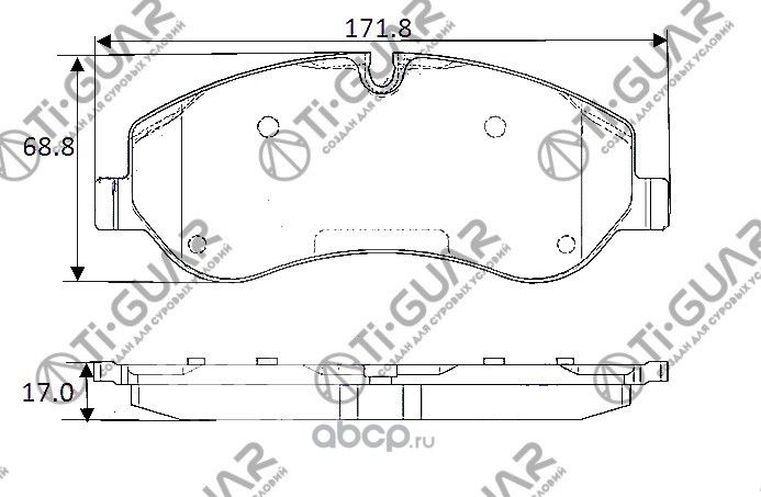 Тормозные колодки (TI-Guar). Артикул TG0667W